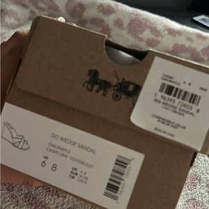 Coach Signature Wedge Sandals in Oak Maple